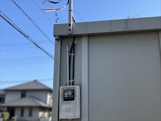 千葉県流山市 単三切替（プレハブ引込）工事2