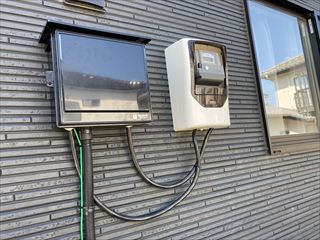 茨城県牛久市 家庭用EVコンセント(電気自動車充電コンセント)設置、アンペア(電気の容量)変更工事