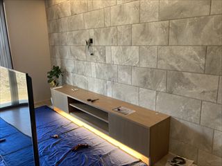 茨城県常総市 家庭用TV壁掛け工事