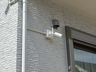 茨城県守谷市　家庭用防犯カメラ交換（3台）、ガレージ照明LED化工事
