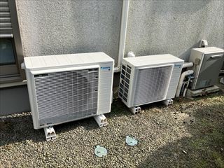 茨城県つくば市　家庭用エアコン交換（４台）・エアコン新規設置（１台）・屋外コンセント増設工事