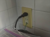 千葉県野田市　専用コンセント設置工事（キッチン）2