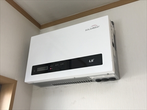 茨城県那珂市　パワーコンディショナー（パワコン）交換工事1